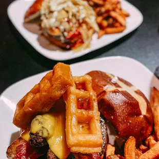 Chicken and Waffle Burger