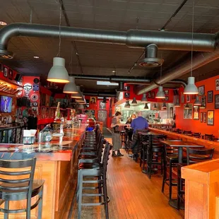 the interior of the restaurant