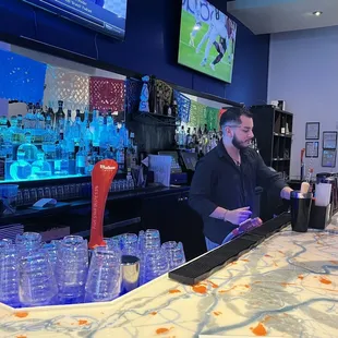 interior, sushi and sashimi