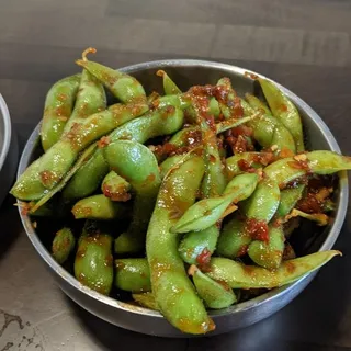 Spicy Garlic Edamame