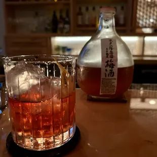 Ume boulevardier- made with a aged sweet plum liquor