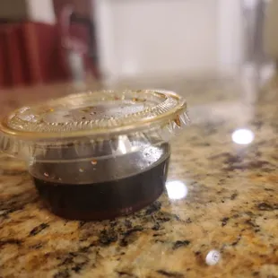 No extra sauce was providec. This is the less than  a table spoon has the standard serving.