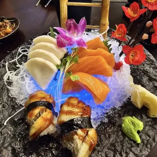 food, sashimi, sushi and sashimi, sushi