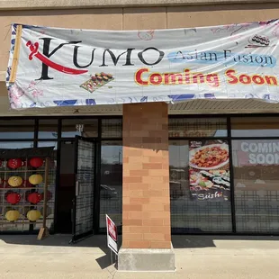 the front of the restaurant