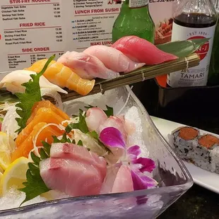 Sushi sashimi special. $30. Huge and came with appetizer and miso soup. Outstanding. What a find!!!