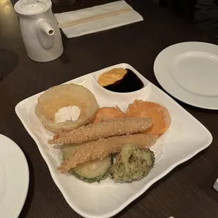 Shrimp and veggie tempura