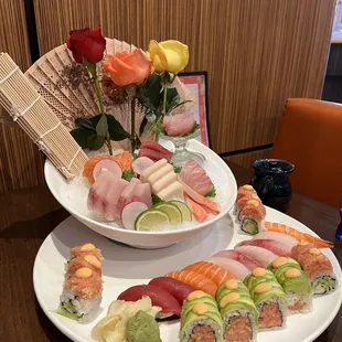 sashimi, food, sushi, sushi and sashimi