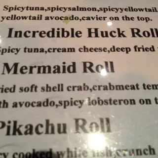 Incredible Huck Roll