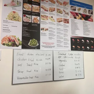 Wall menu