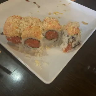 This was considered &quot;excessive waste&quot; for table of 3. I was charged an extra $8 because I did not like it.
