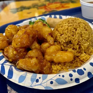L16. Orange Chicken Lunch Special