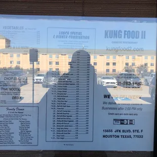 Outside menu