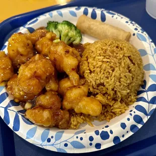L16. Orange Chicken Lunch Special