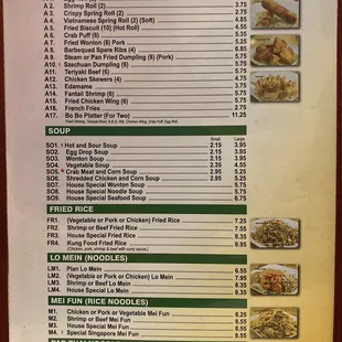 Menu Page 1