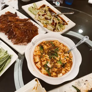 mapo tofu &amp; Peking duck