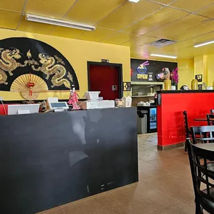the interior of the restaurant