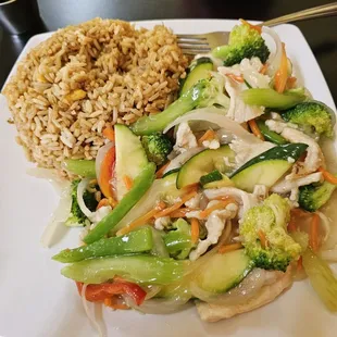 Chicken &amp; Veggies in Wine Sauce