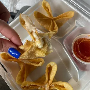 Crab Rangoon!! Soooo yummy!!