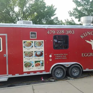 a red food truck