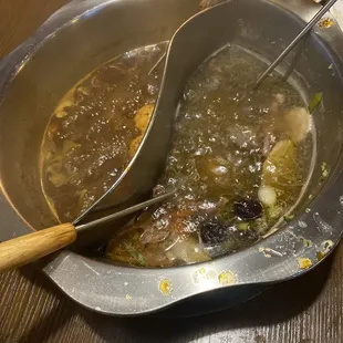 Spicy bone marrow and original broth