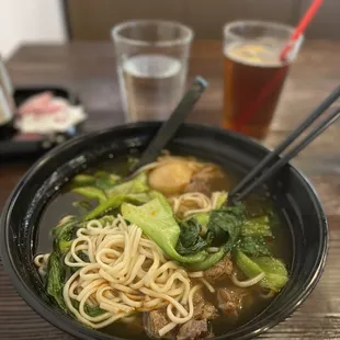Noodle soup with lamb