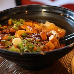  close up of a bowl of food