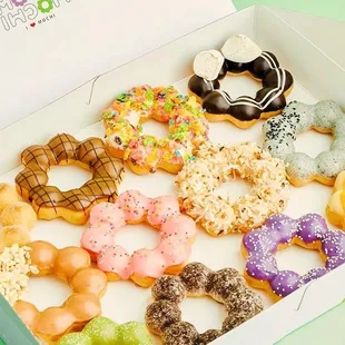 food, donuts, dough desserts