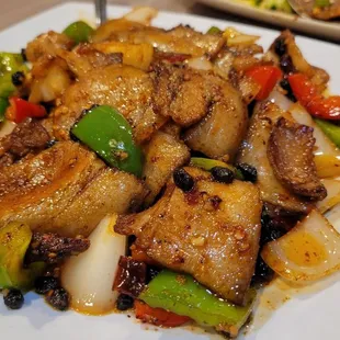 Twice cook pork szechwan style