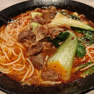 Spicy Beef Tendon Rice Noodle Soup