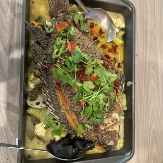 C2. Mustard Green Pickle Whole Fish