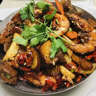C15. Grilled Pork Ribs and Shrimps