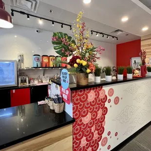 he front counter of a restaurant