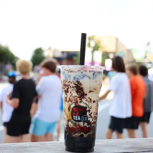 a cup of tea on a table