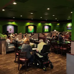 people eating in a restaurant