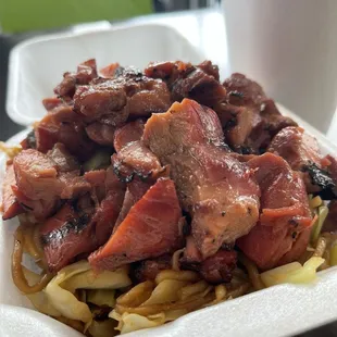 Employee Meal $8! BBQ Chicken and Lo Mein. + Fountain drink.