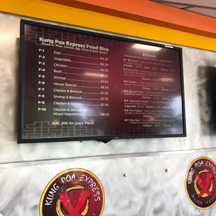 Menu board