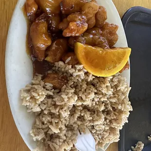 Orange Chicken and fried rice