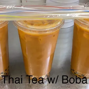 Thai tea boba