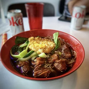 Braised Beef Noodle Soup (+fried egg)