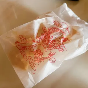 Complimentary Fried Noodles with soup