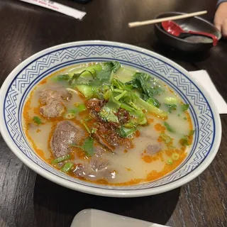 Spicy Beef Ramen with Soup