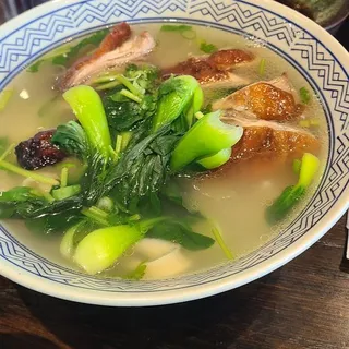 Roast Duck Hand-Cut Noodle with Soup