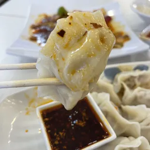 Steamed B1. Pork Scallion Dumplings (potsticker)