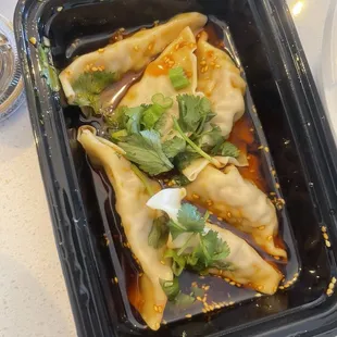 Spicy chili oil dumplings