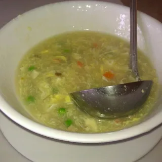 Egg Blossom Soup with Pork Hash