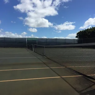 Tennis courts.