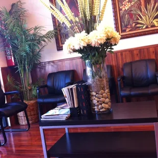 Their waiting area :) love the flooring