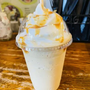 Maple, vanilla, white chocolate Frappuccino