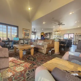 Homey interior. Warm lighting.