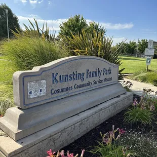 Front sign to tell you where you are.